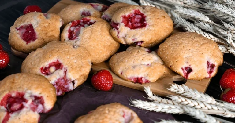 Strawberry Cookies Made with Cake Mix