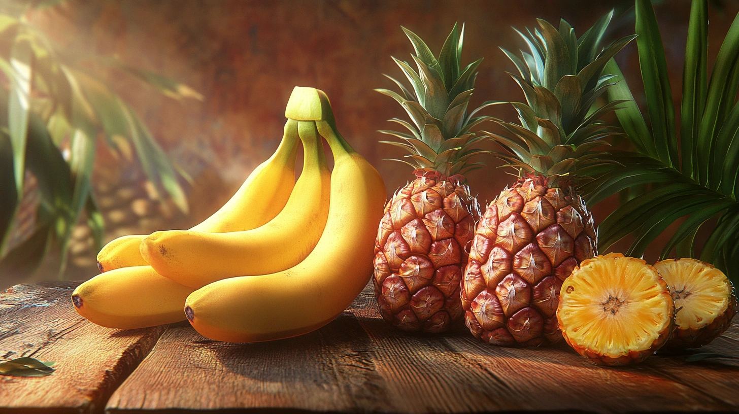 What are the benefits of eating bananas and pineapple together?