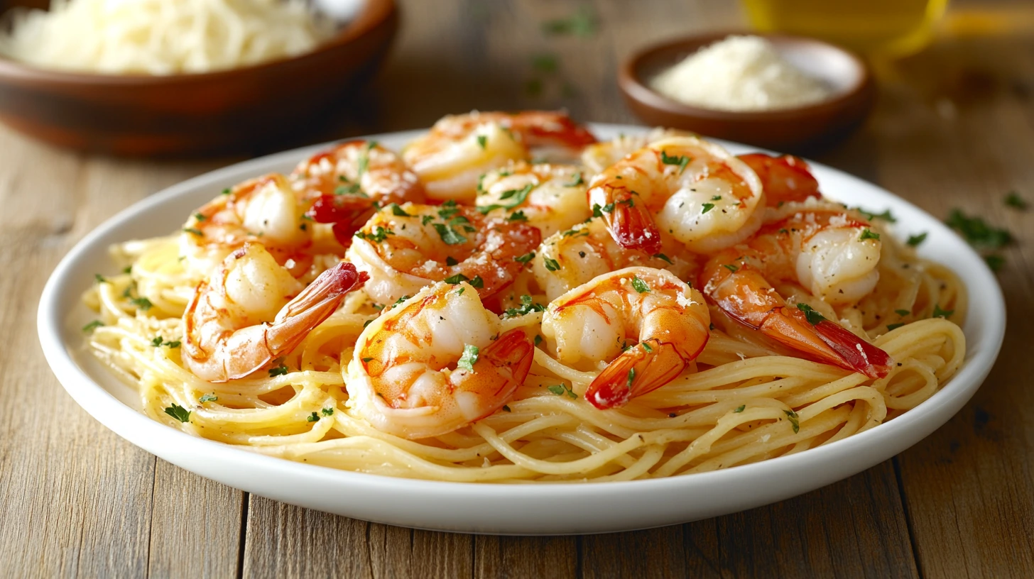 Why leave tails on shrimp in pasta