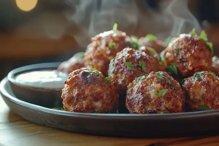 Cheddar Bay Sausage Balls served on a platter.