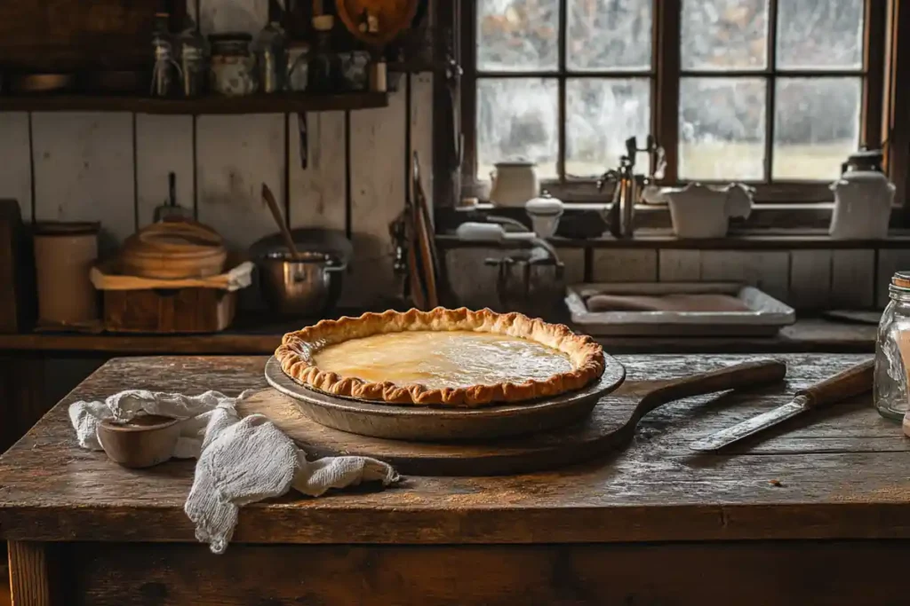 What Is the Difference Between Boston Cream Pie and Cake : Traditional Boston cream pie in a 19th-century kitchen