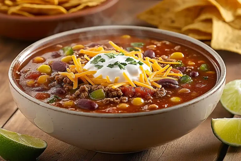 Taco soup too watery fixed with a rich texture