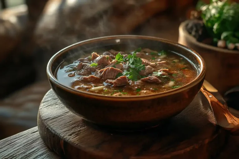 Must-Try Carnivore Diet Soup served in a rustic bowl