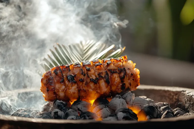 Traditional Pulehu Grilling Over Open Flames