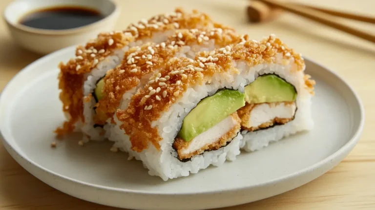 What's on a chicken tempura roll?