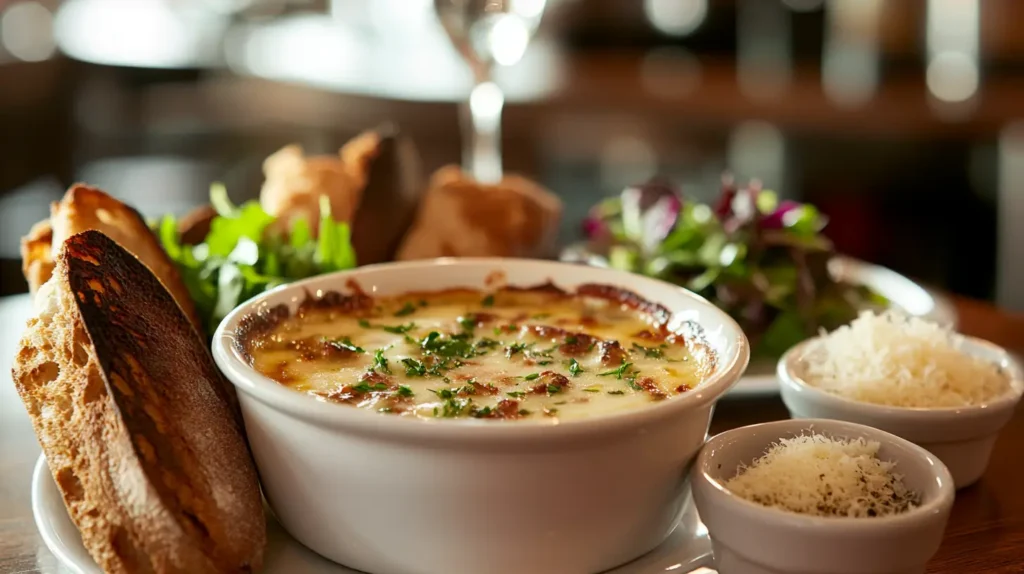 What Is a Chickarina?Plated Chickarina Soup with Side Dishes